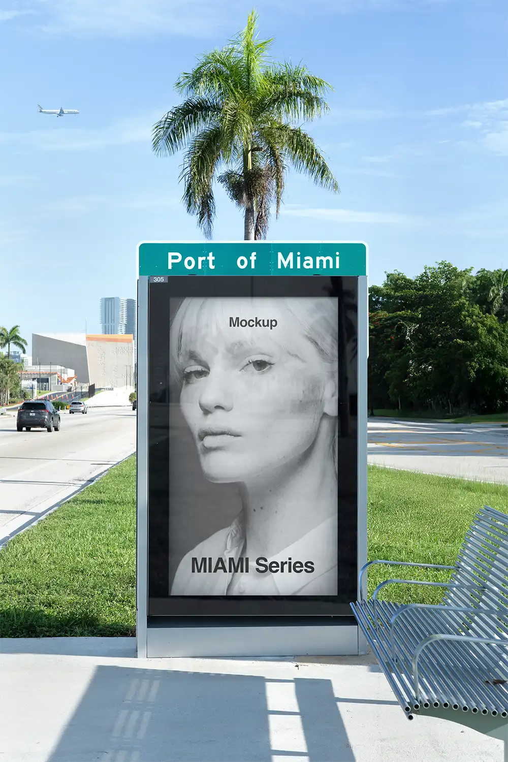 Billboard mockup in Miami, Florida