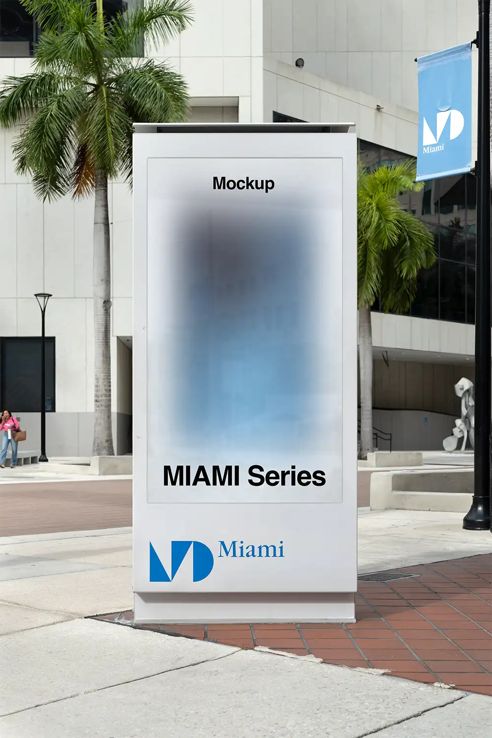 Poster mockup in Miami