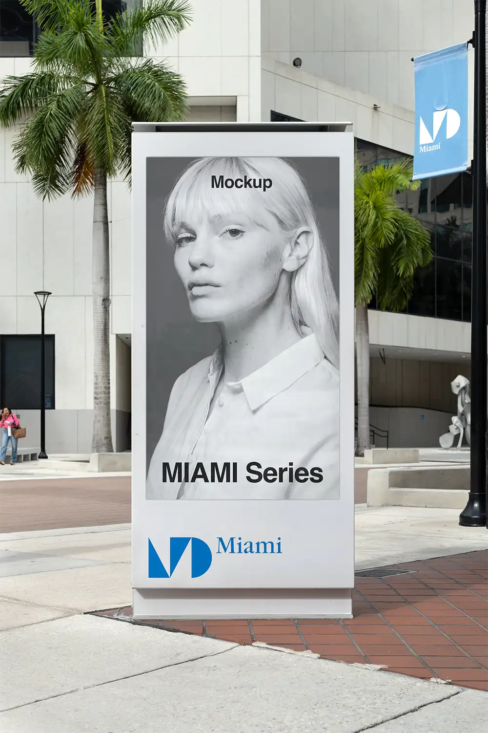 Poster mockup in Miami