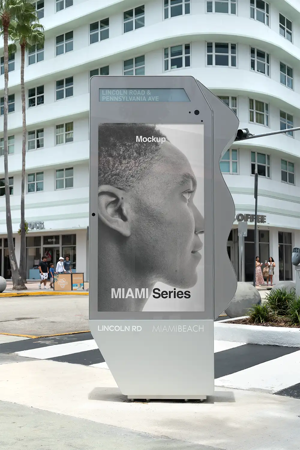 poster mockup in miami