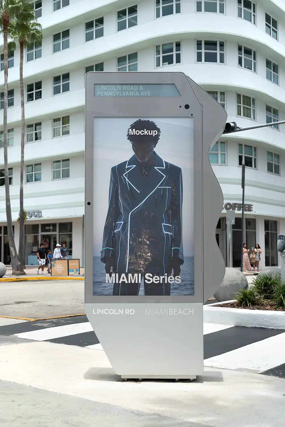 poster mockup in miami