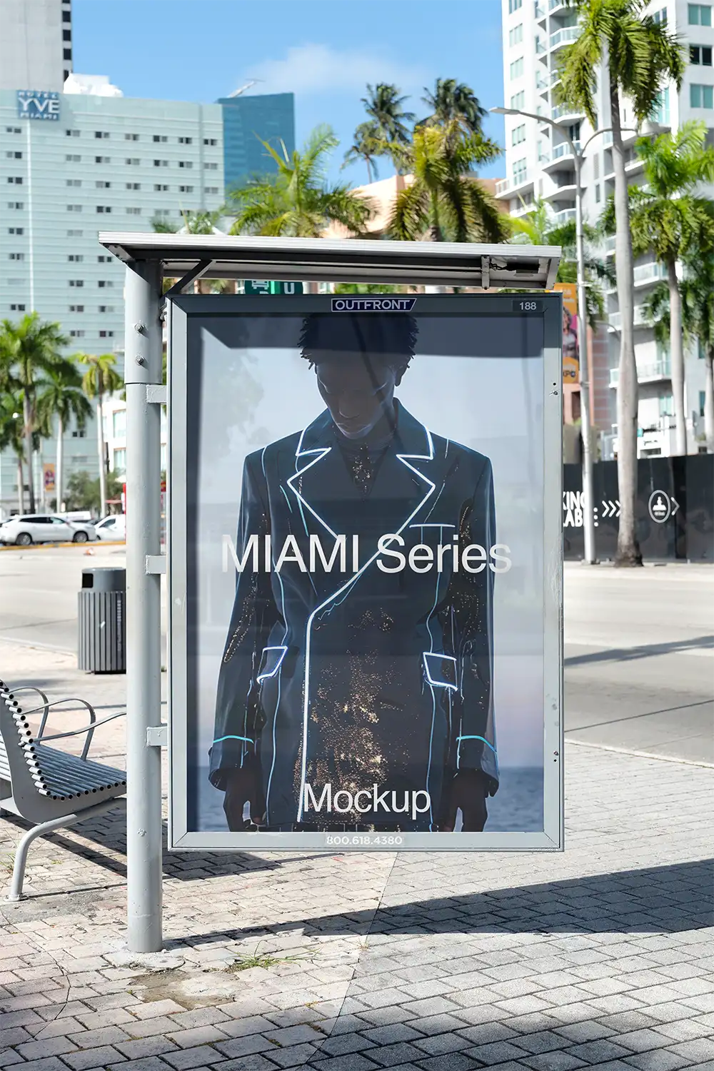 Poster mockup in Miami