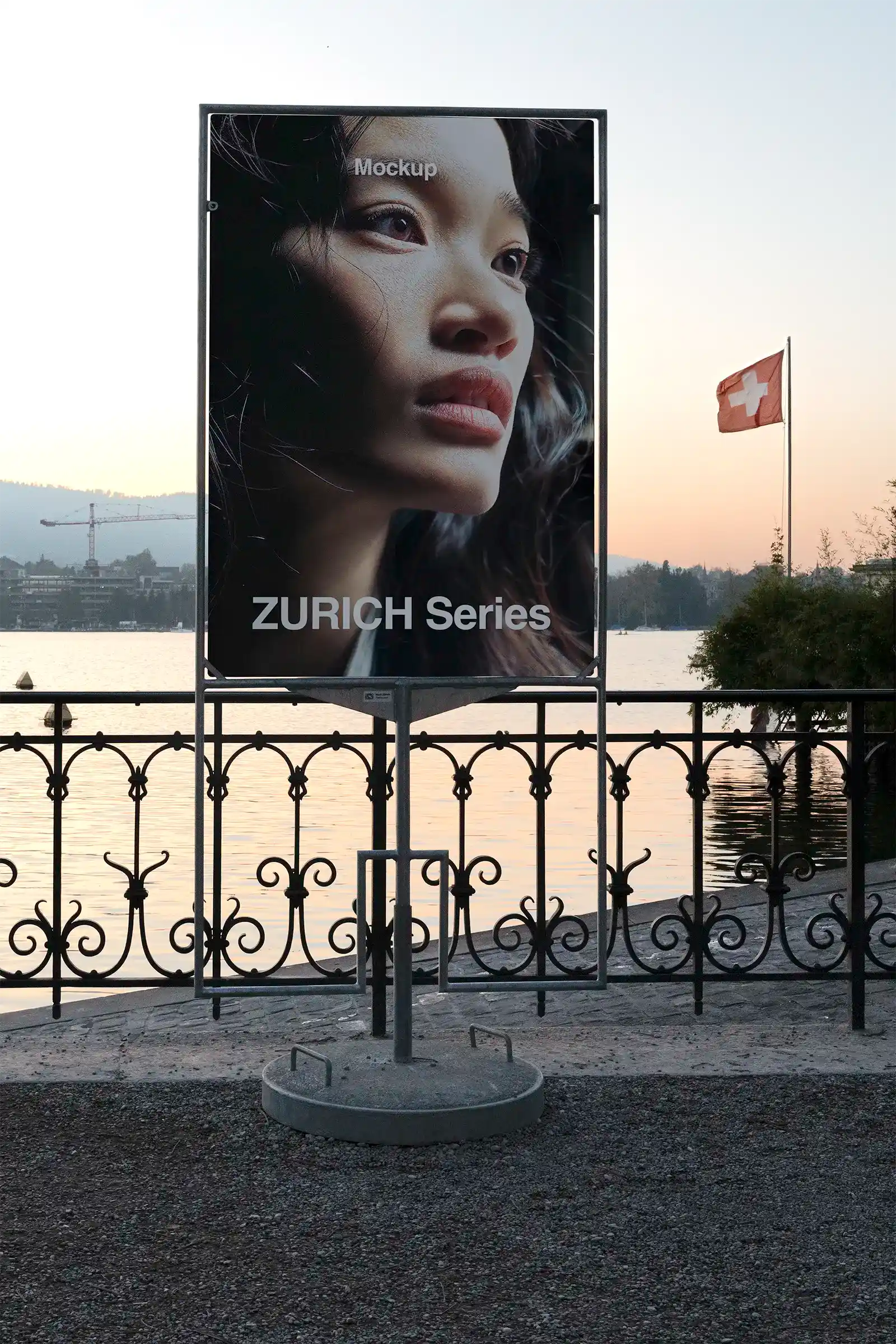 Poster mockup in Zurich, Switzerland. 