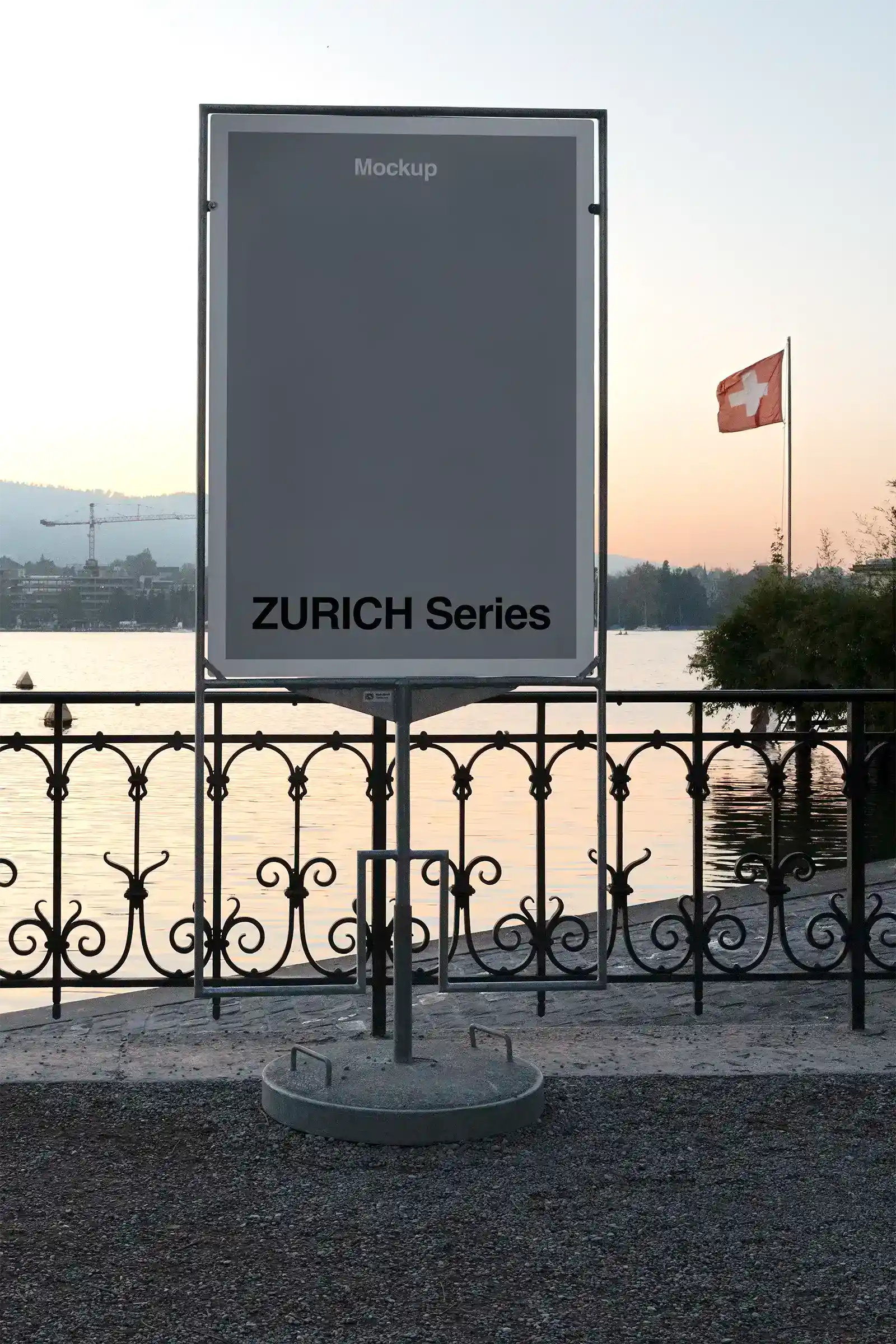 Poster mockup in Zurich, Switzerland. 