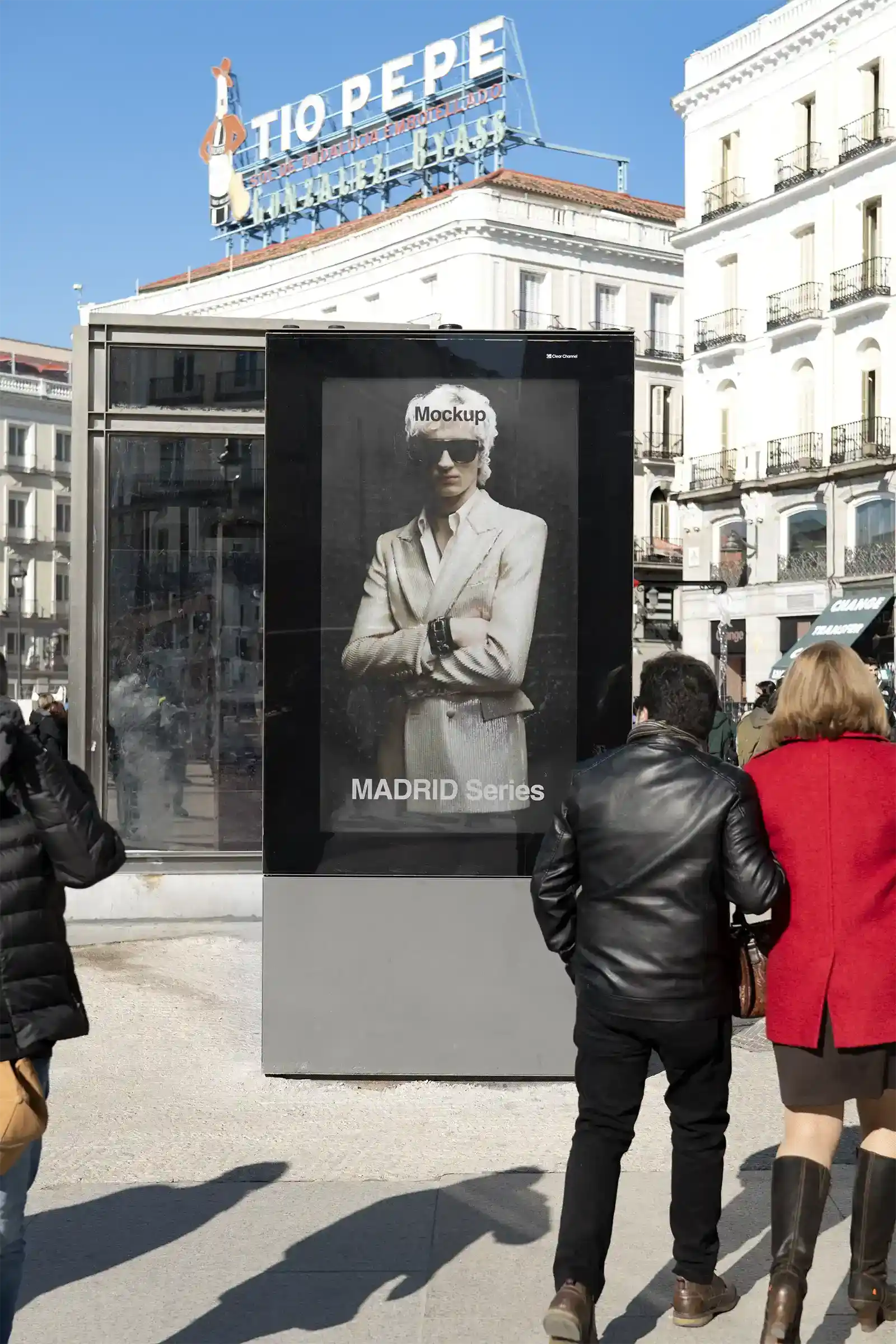 Billboard mockup in Madrid, Spain