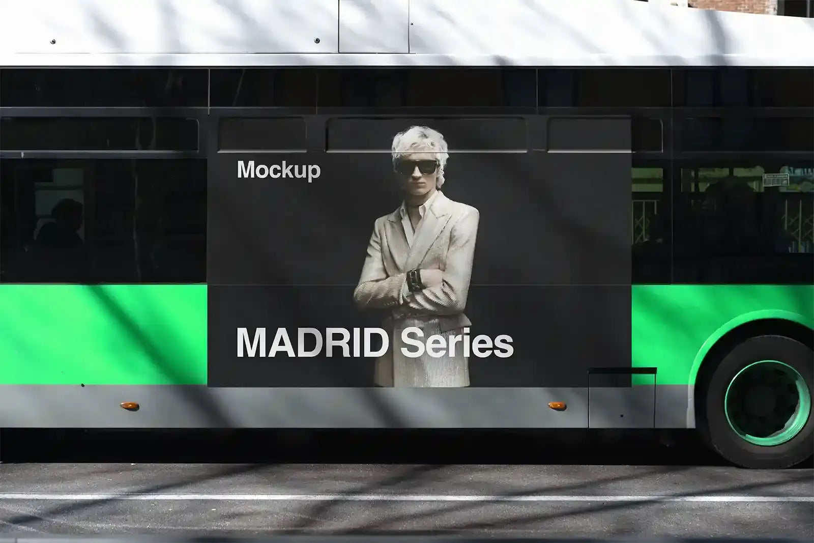 Bus mockup and poster mockup  in Madrid, Spain © BRANDACLE MOCKUPS 2026. All rights reserved.