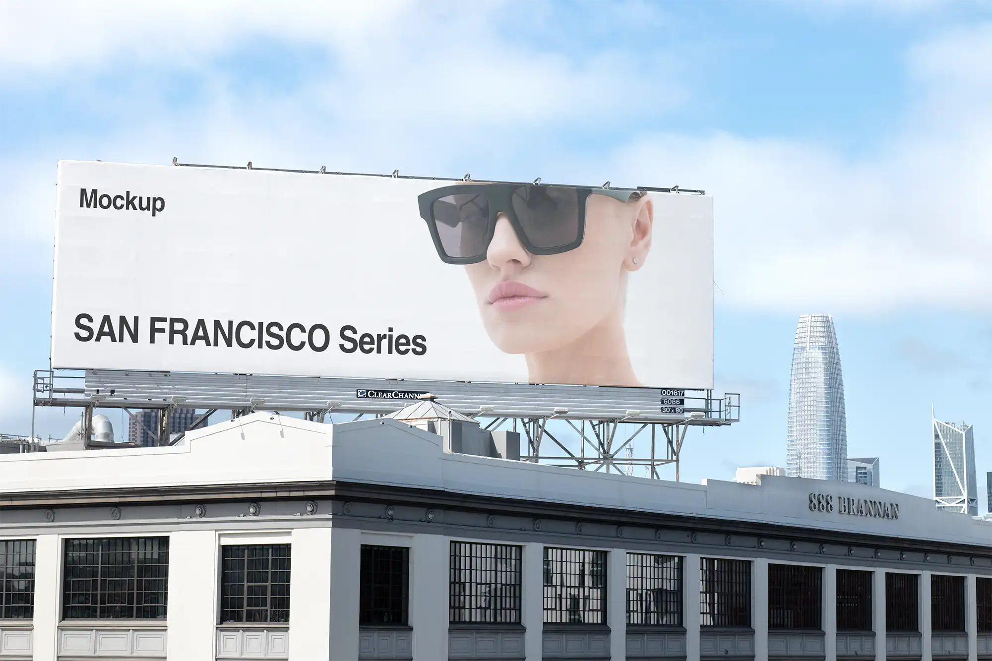 Billboard mockup in San Francisco, California