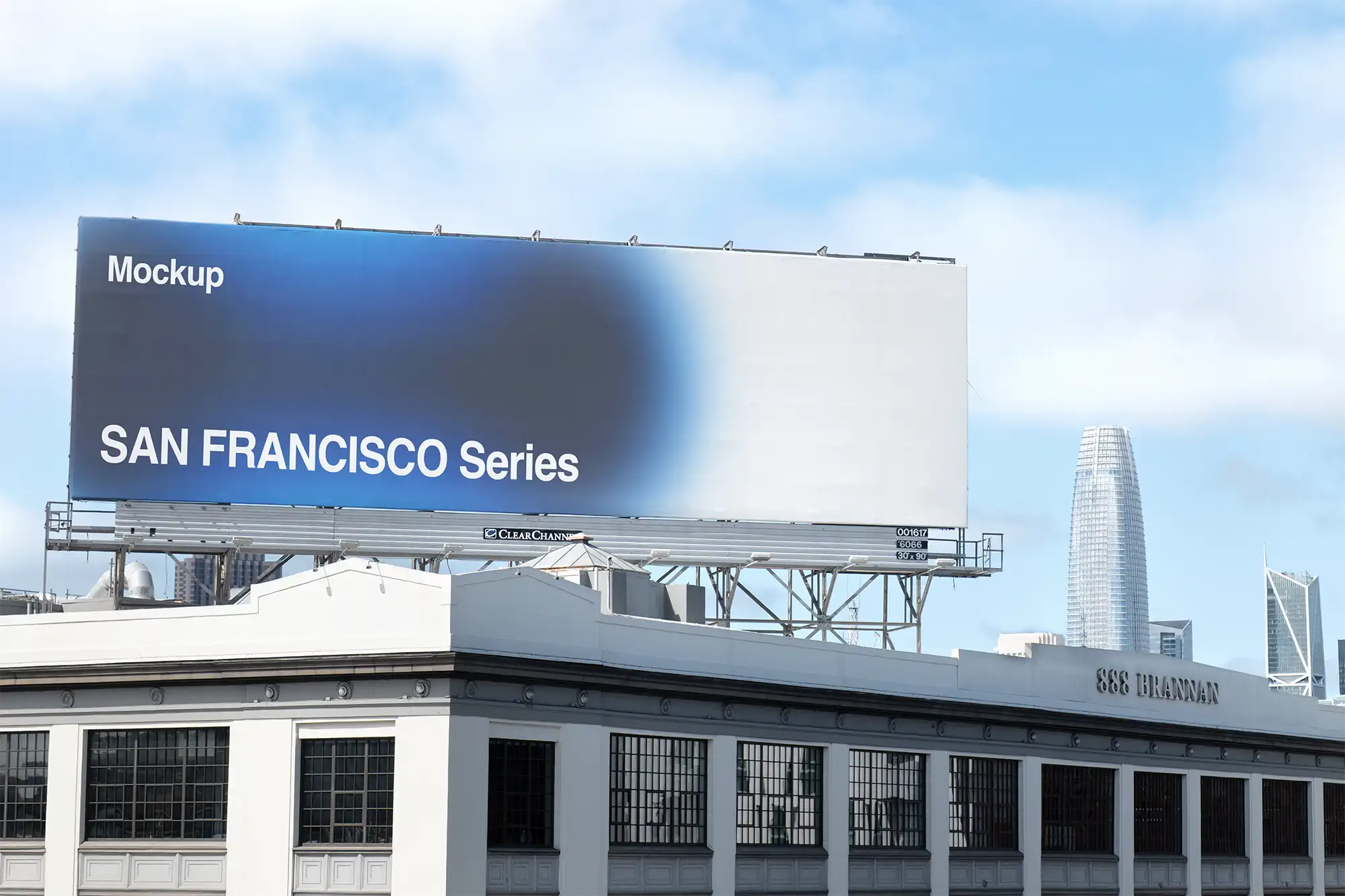 Billboard mockup in San Francisco, California