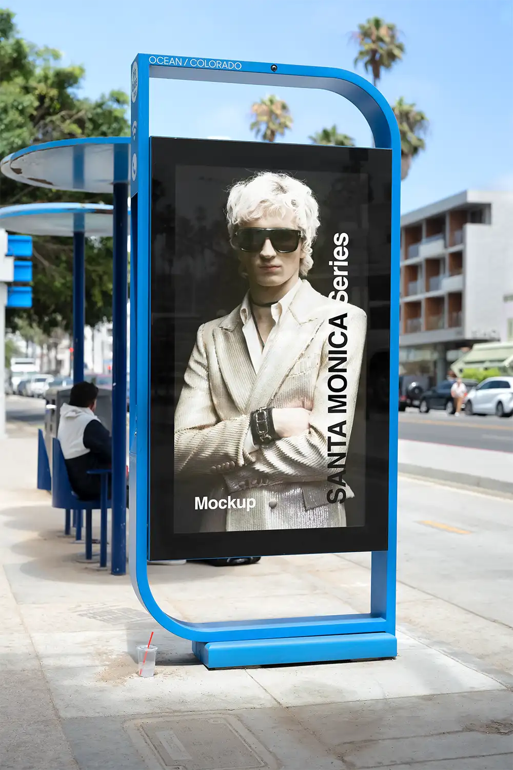Poster mockup in Santa Monica in Los Angeles