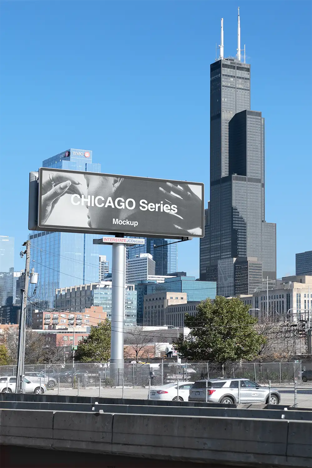 Billboard mockup in Chicago. © BRANDACLE MOCKUPS 2026. All rights reserved.