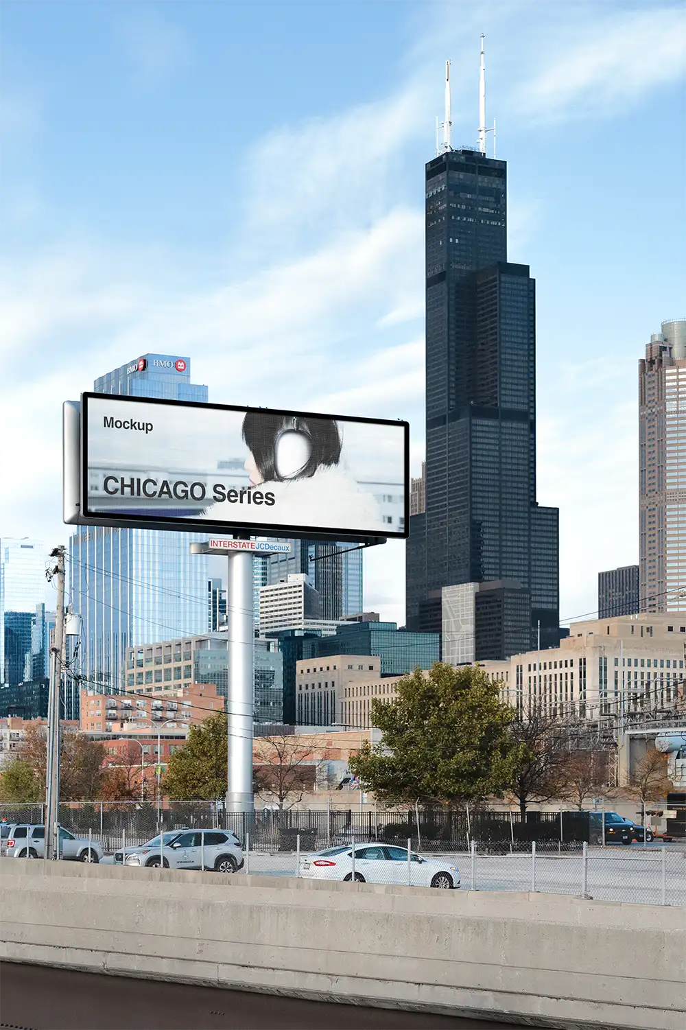 Billboard mockup in Chicago, Illinois