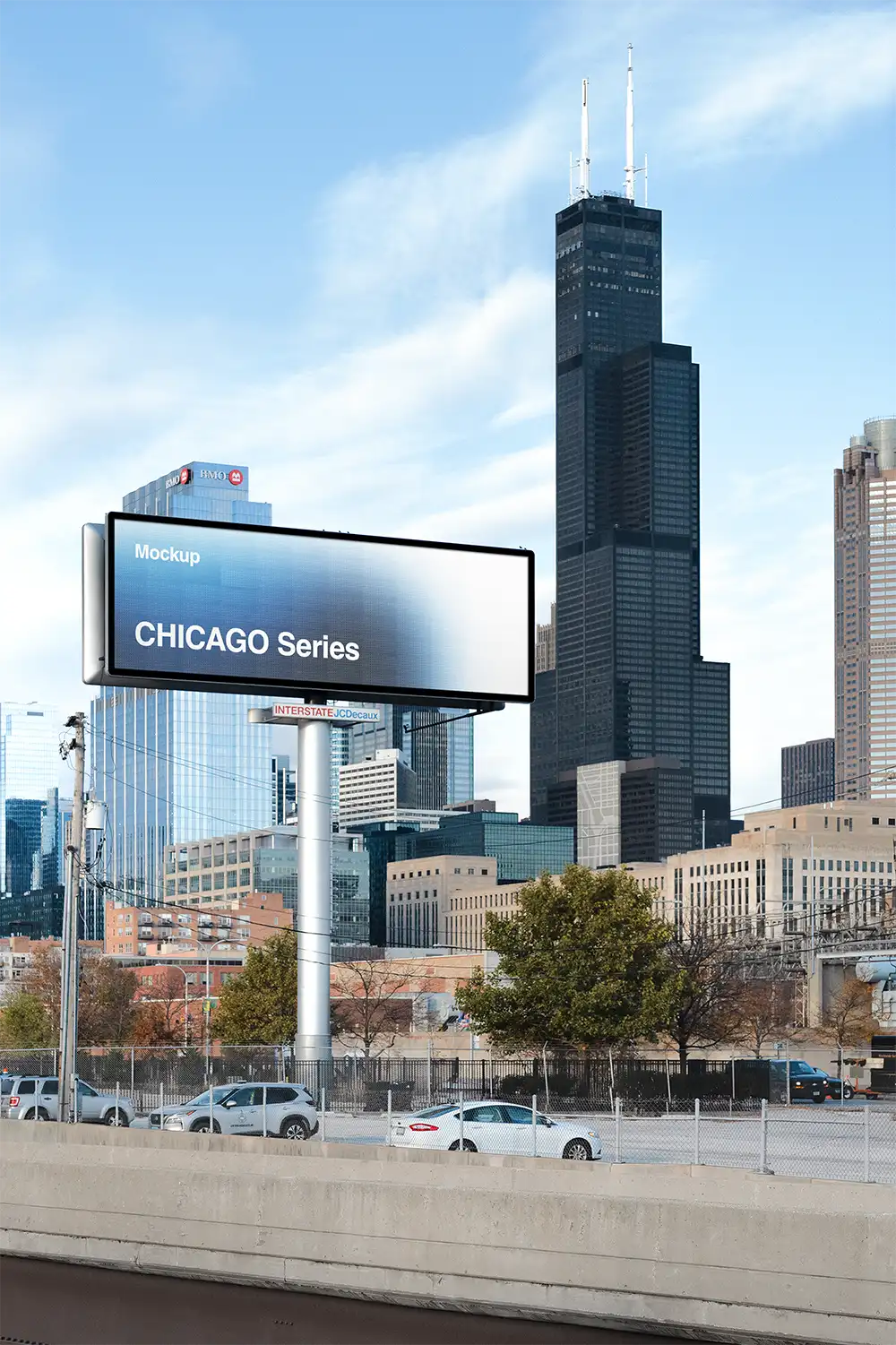 Billboard mockup in Chicago, Illinois
