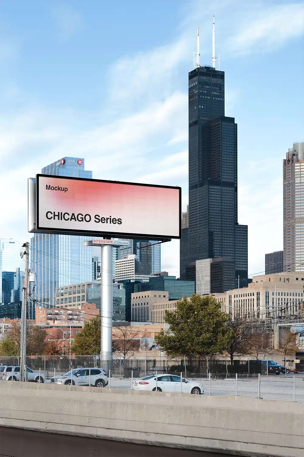 Billboard mockup in Chicago, Illinois