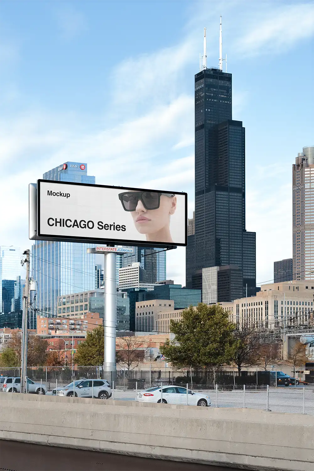 Billboard mockup in Chicago, Illinois