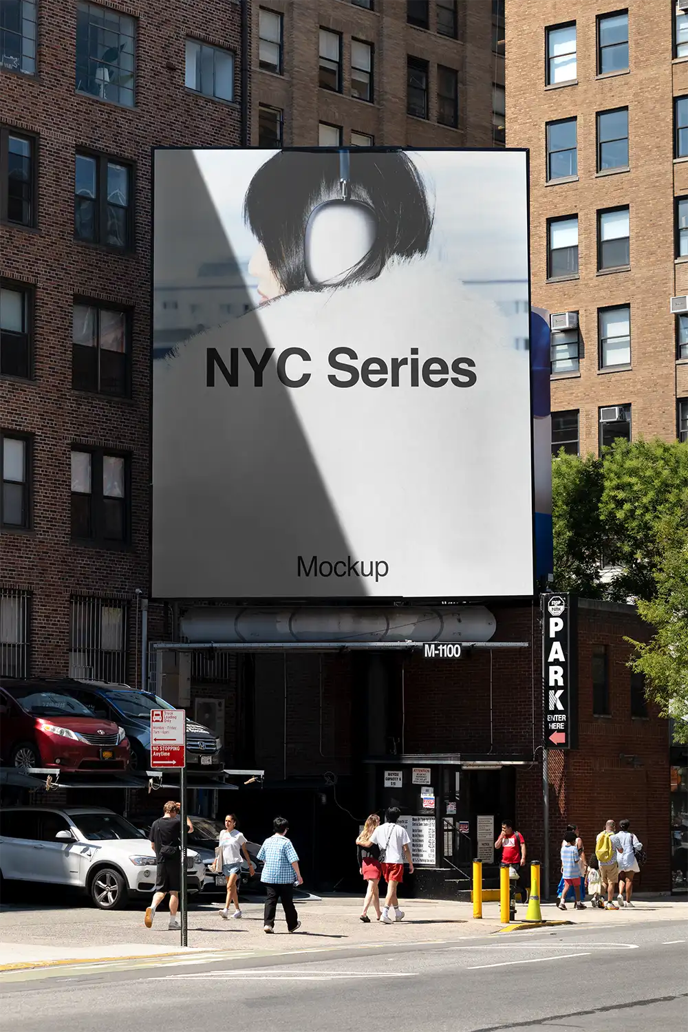 Billboard mockup in Soho in Manhattan, New York. © BRANDACLE MOCKUPS 2026. 