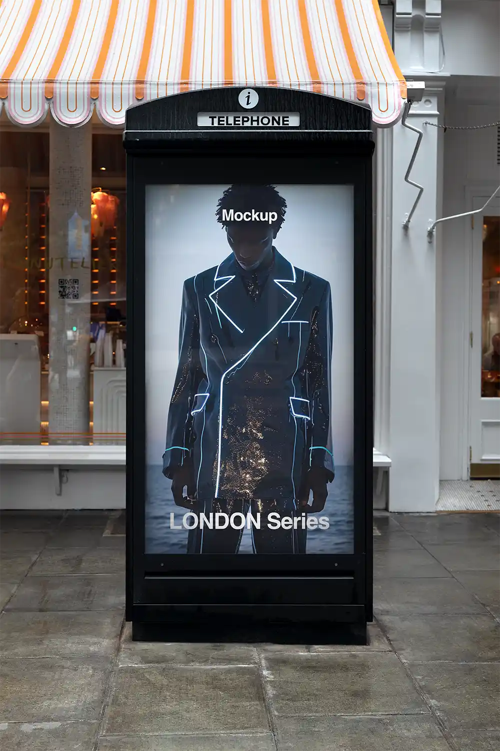 Poster mockup in Soho in London