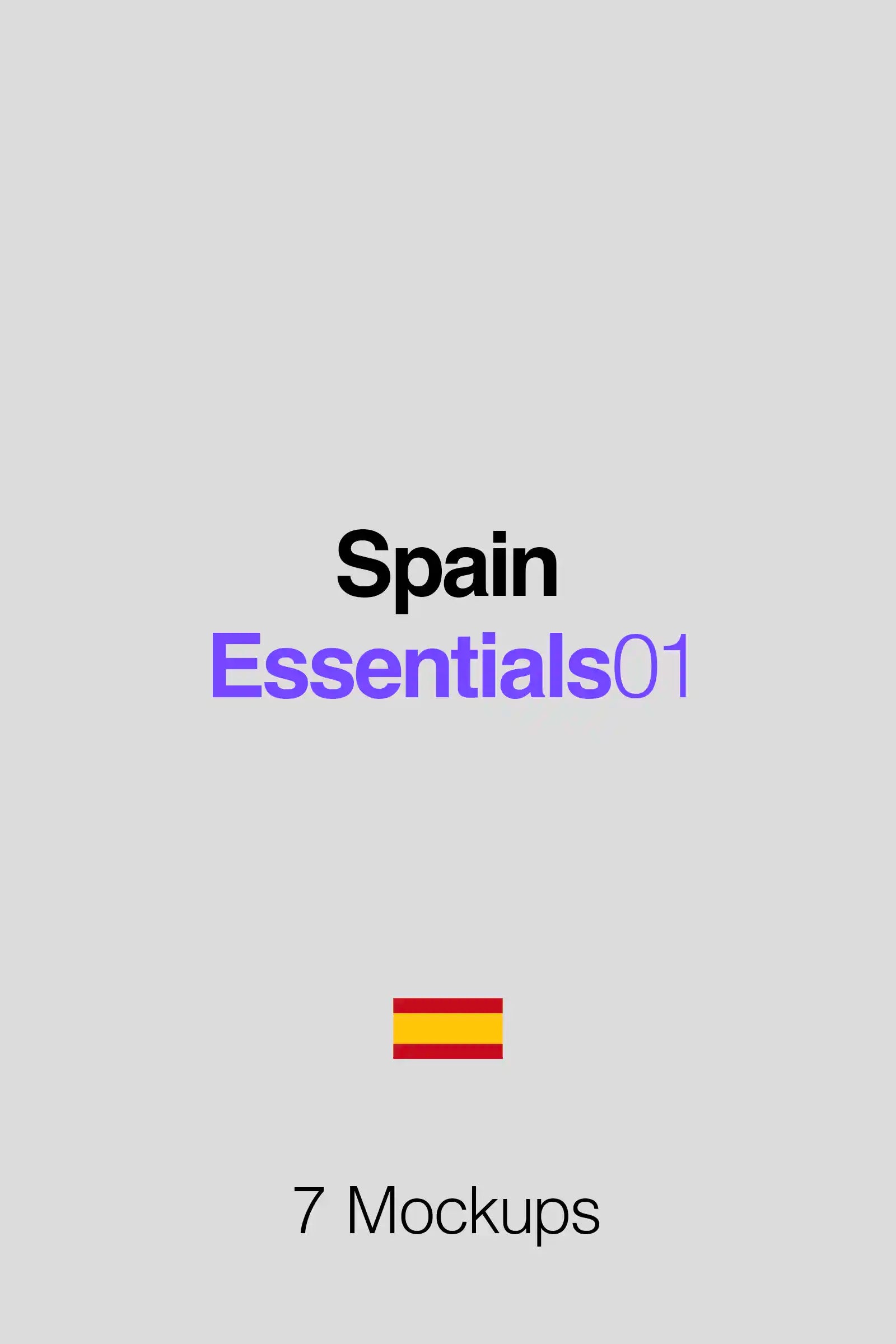 Bundle of Mockups in Valencia, Madrid and Barcelona in Spain. PSD Poster mockup for your design on photoshop
