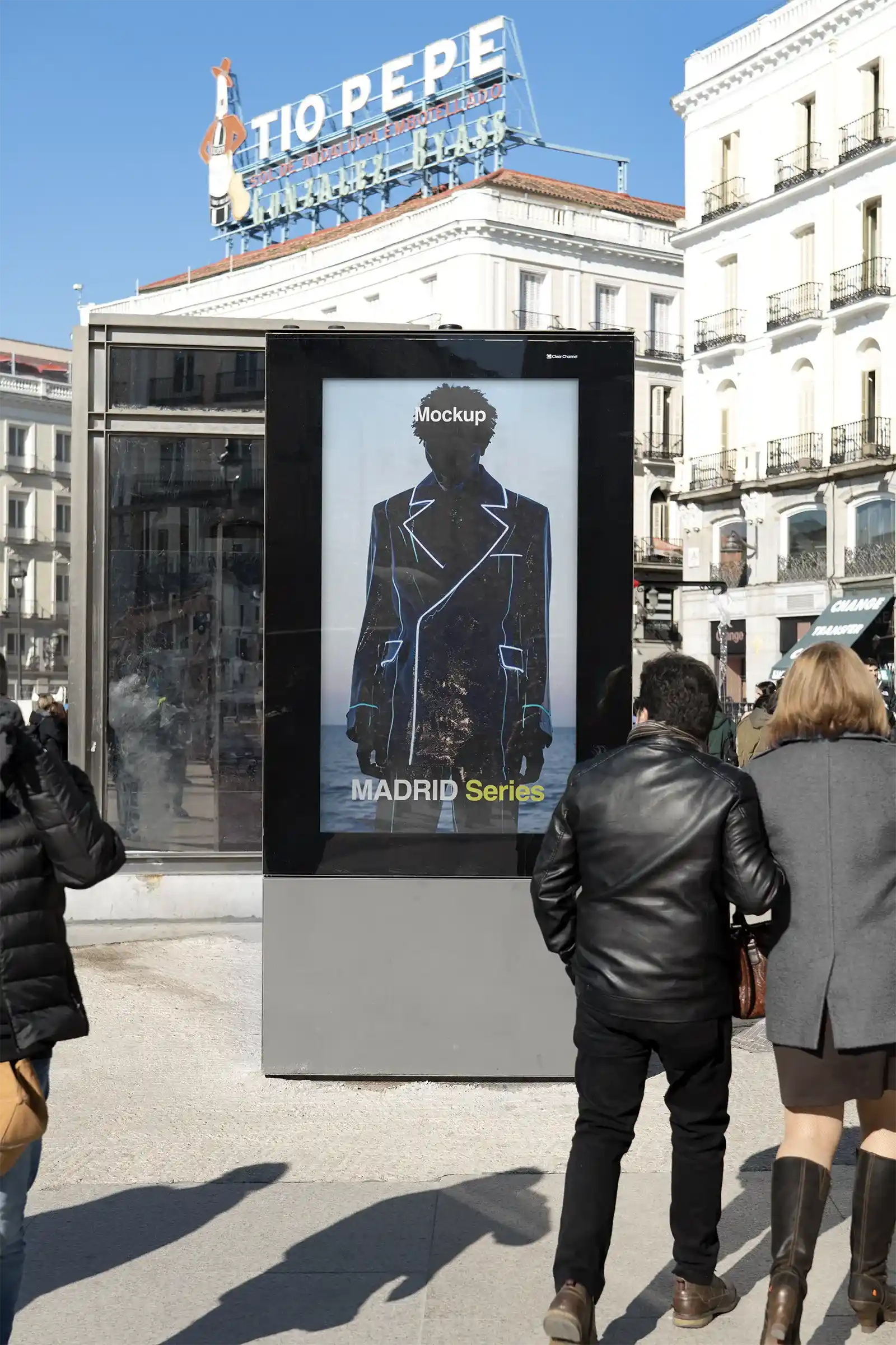 Bundle of Mockups in Valencia, Madrid and Barcelona in Spain. PSD Poster mockup for your design on photoshop