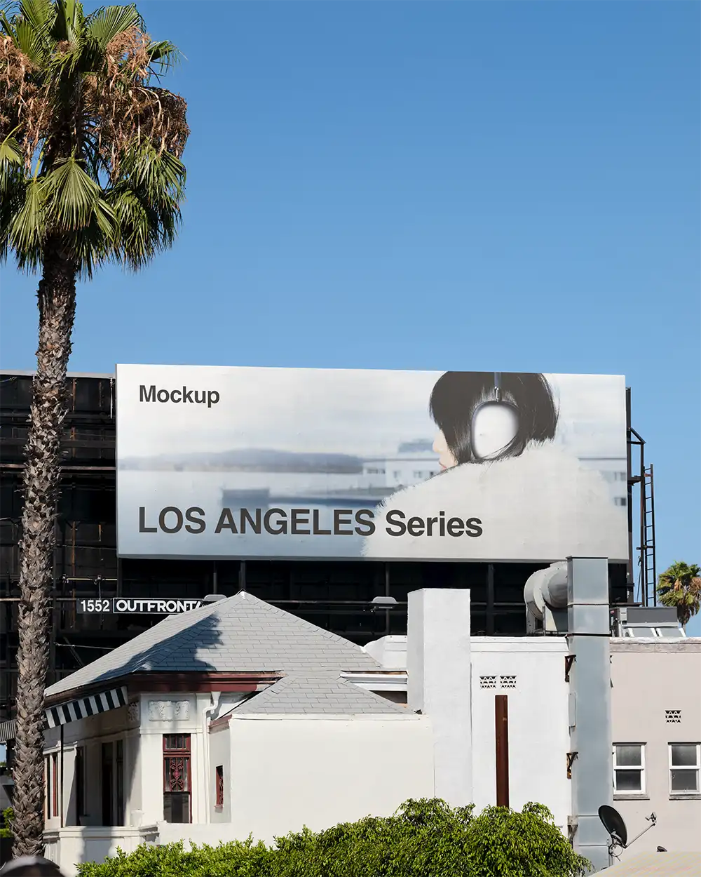 Billboard mockup in Hollywood in Los Angeles, California