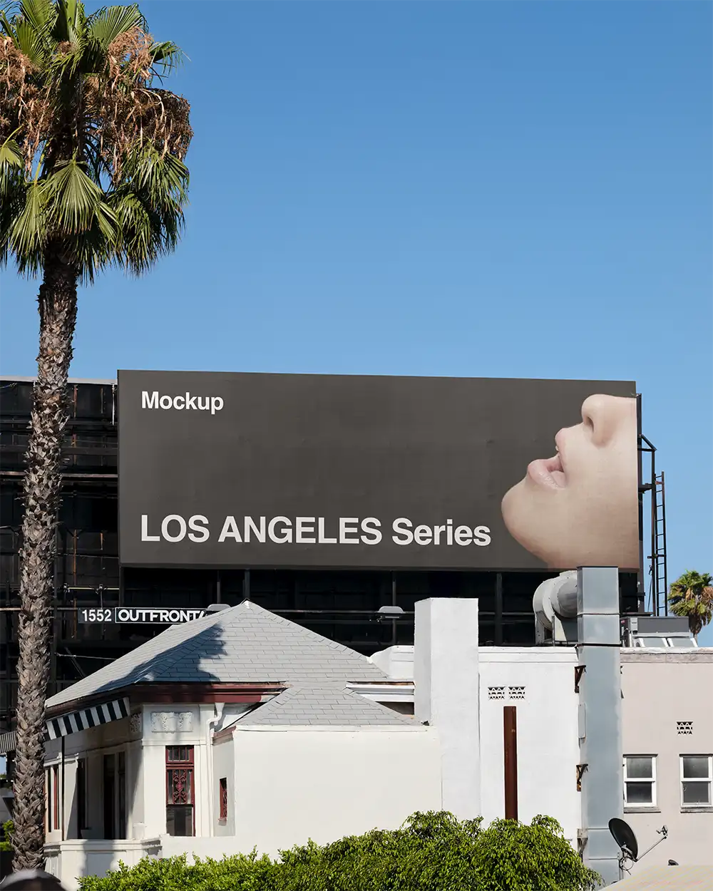 Billboard mockup in Hollywood in Los Angeles, California