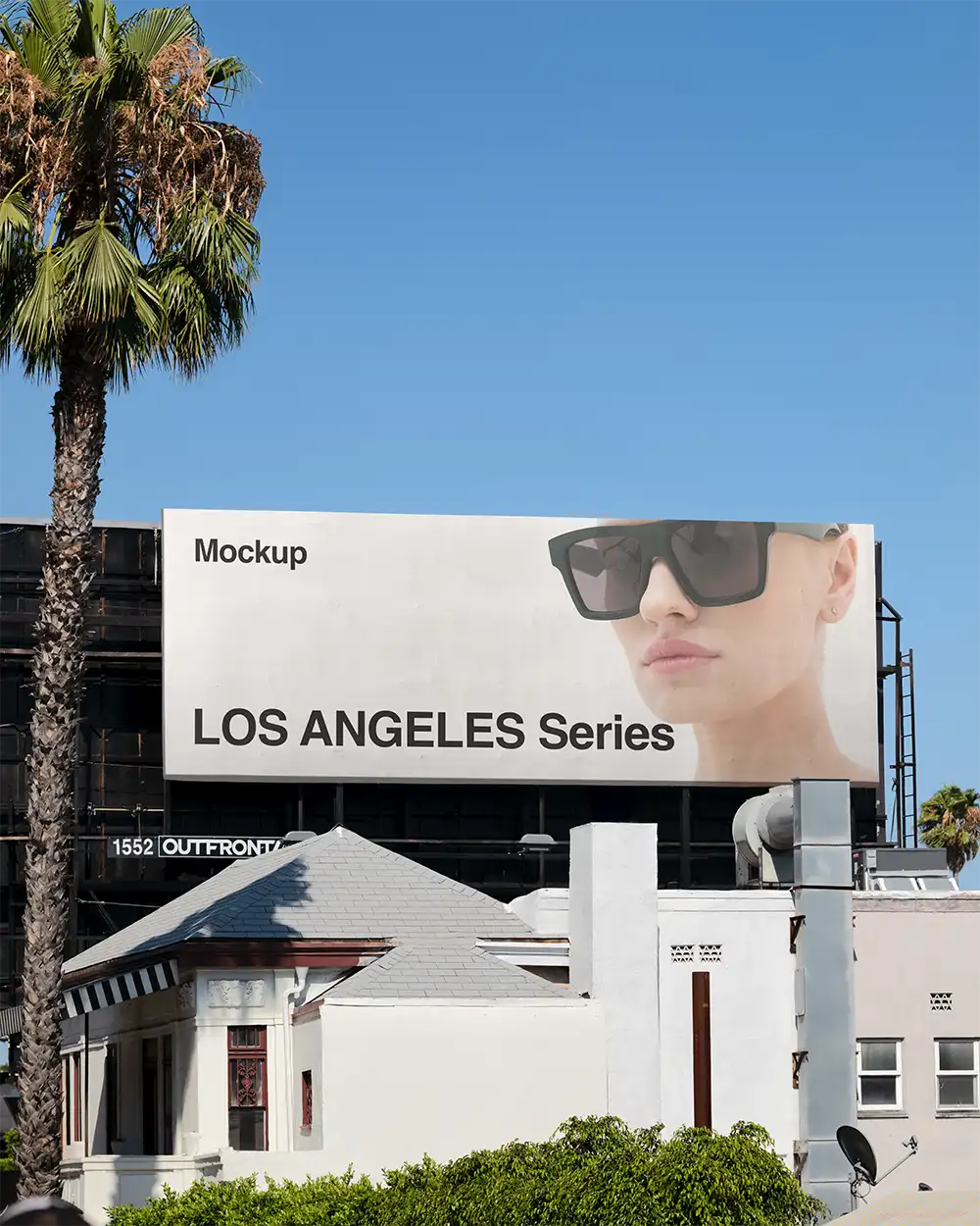 Billboard mockup in Hollywood in Los Angeles, California