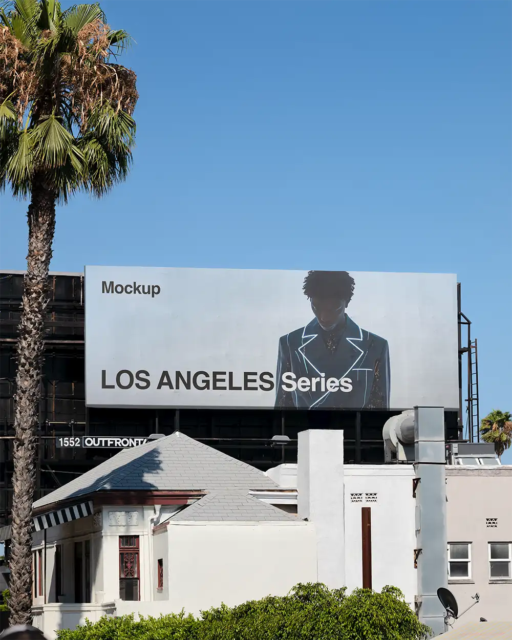 Billboard mockup in Hollywood in Los Angeles, California