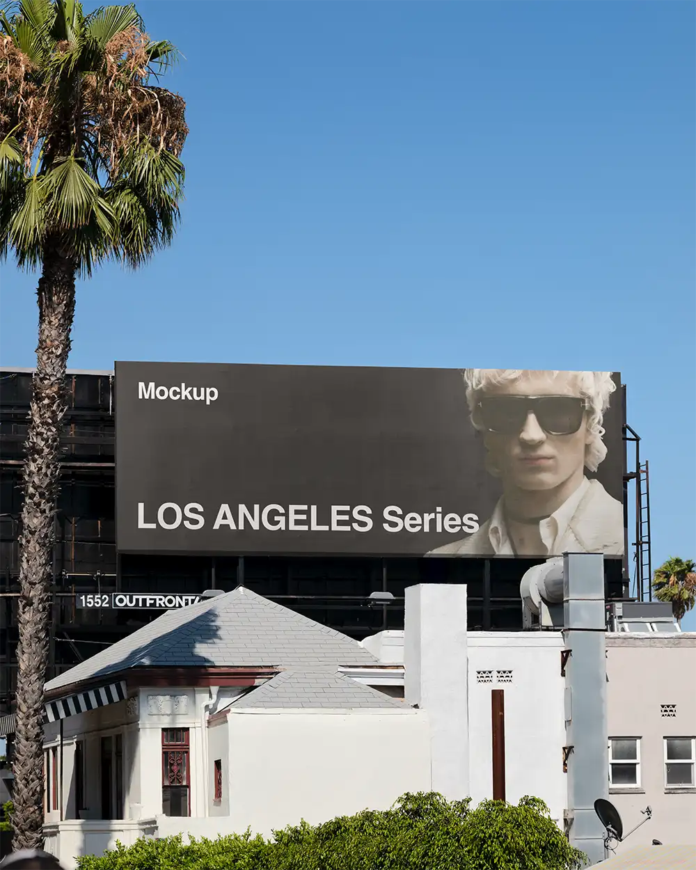 Billboard mockup in Hollywood in Los Angeles, California