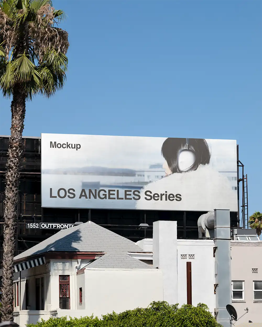 Billboard mockup in Hollywood in Los Angeles, California
