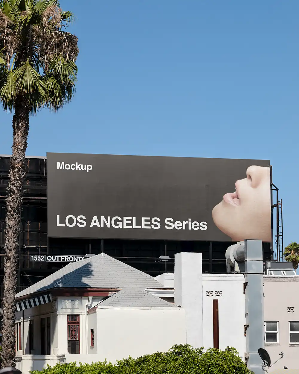 Billboard mockup in Hollywood in Los Angeles, California