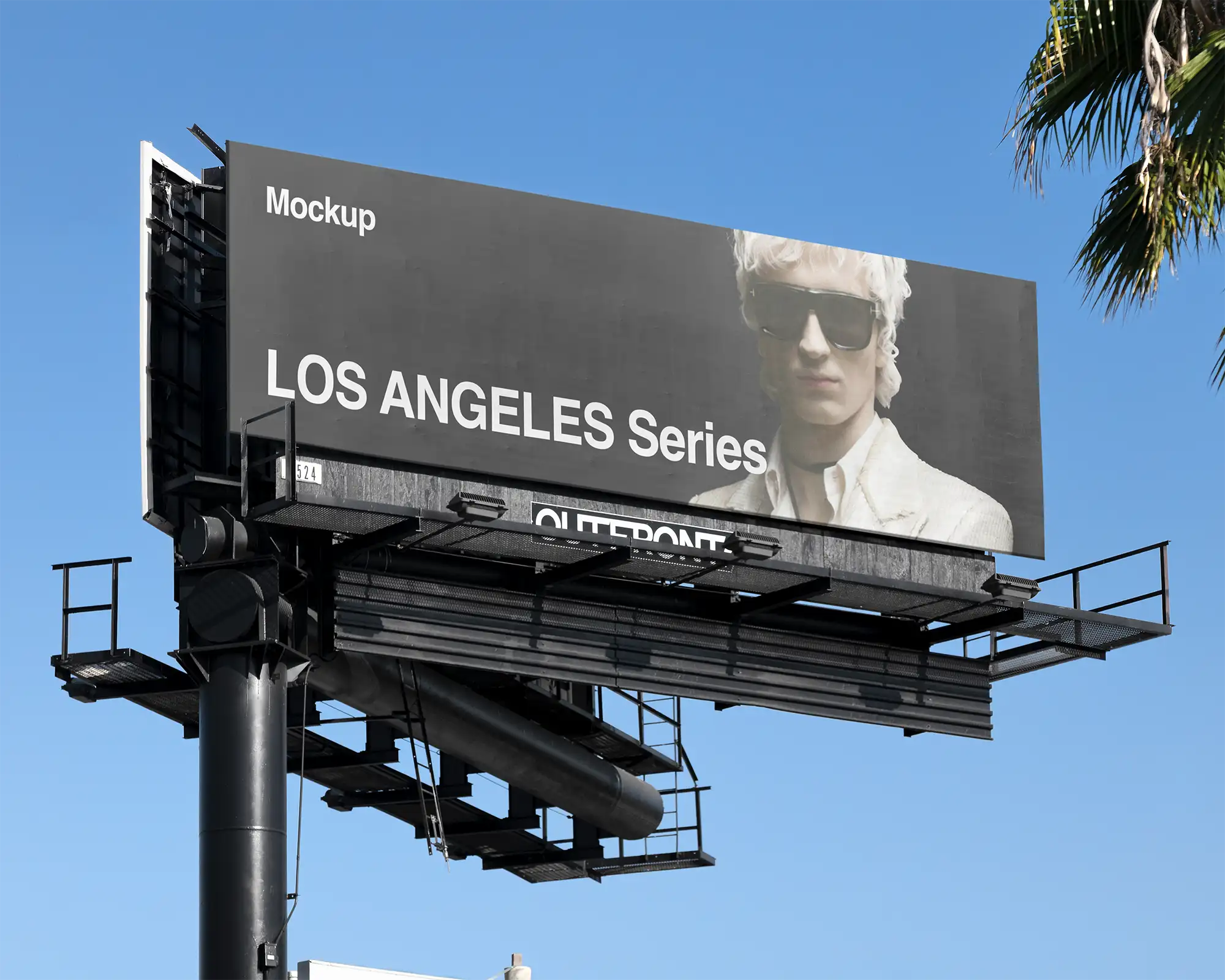 Billboard mockup in Hollywood in Los Angeles, California