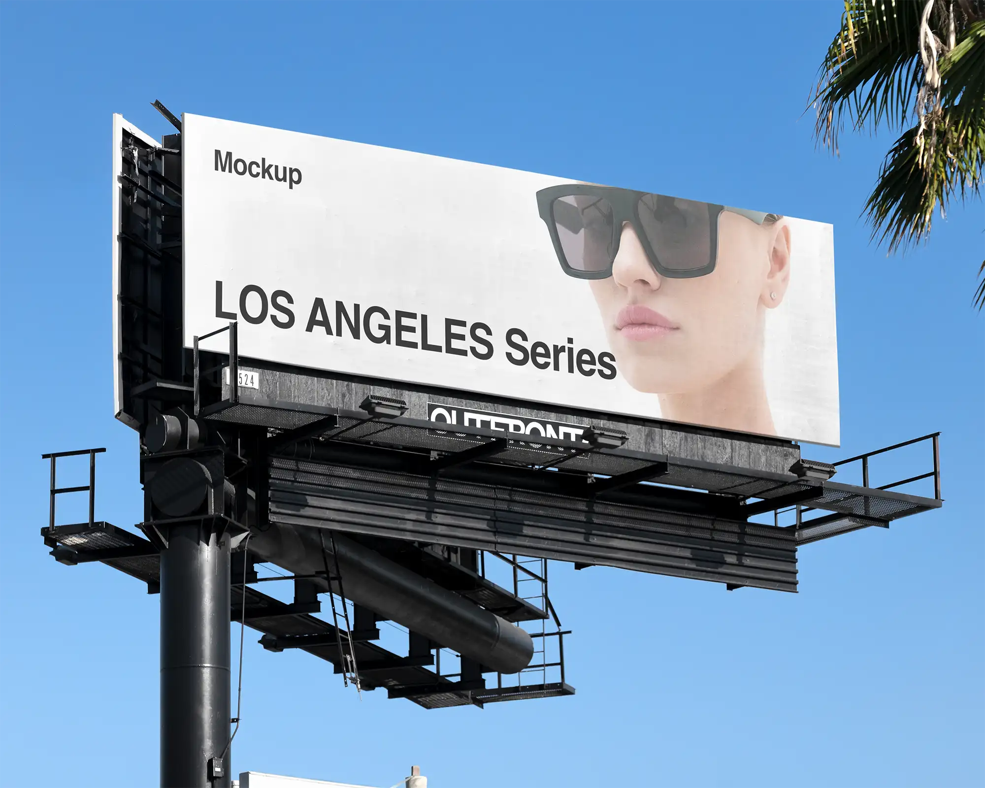 Billboard mockup in Hollywood in Los Angeles, California