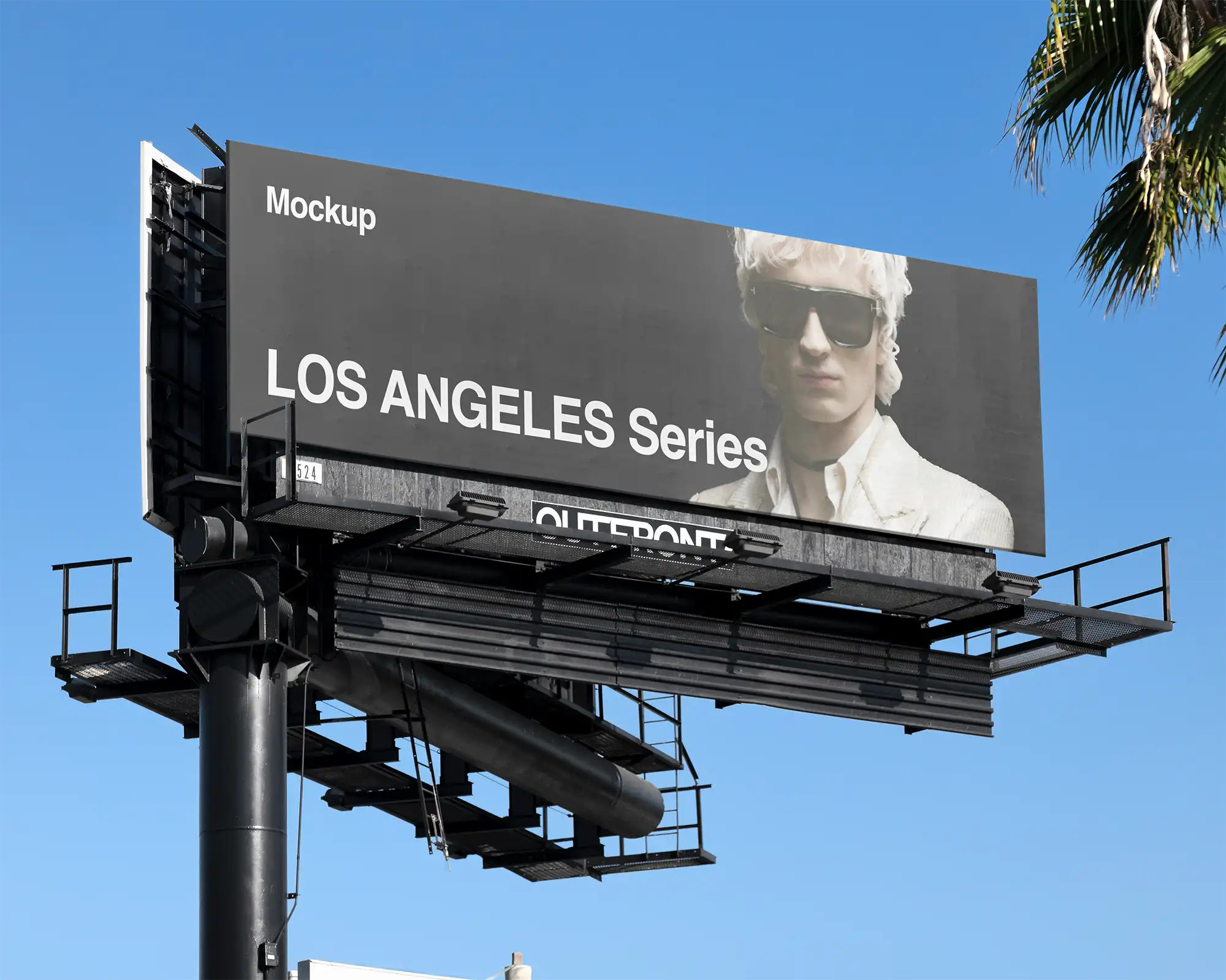 Billboard mockup in Hollywood in Los Angeles, California