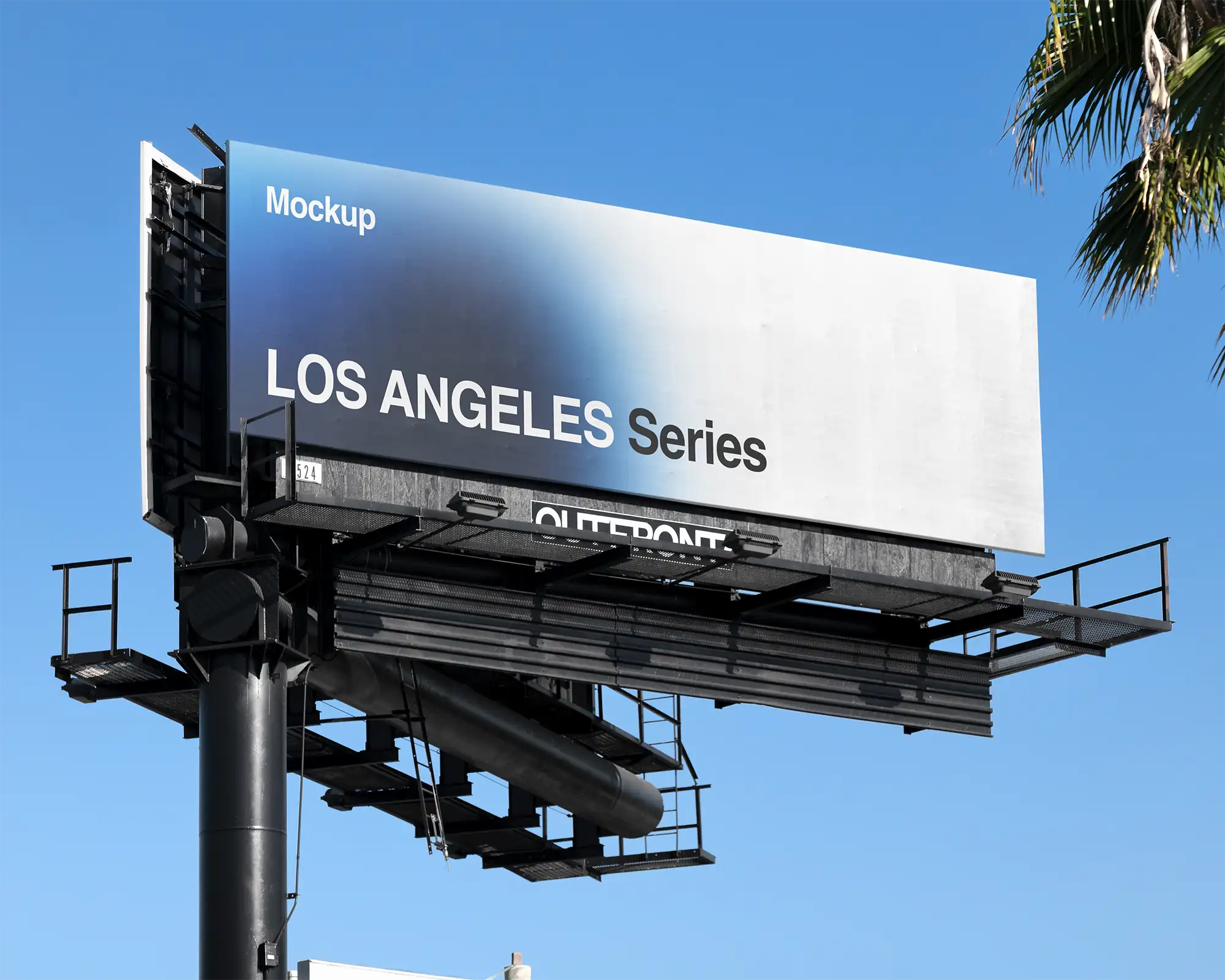 Billboard mockup in Hollywood in Los Angeles, California