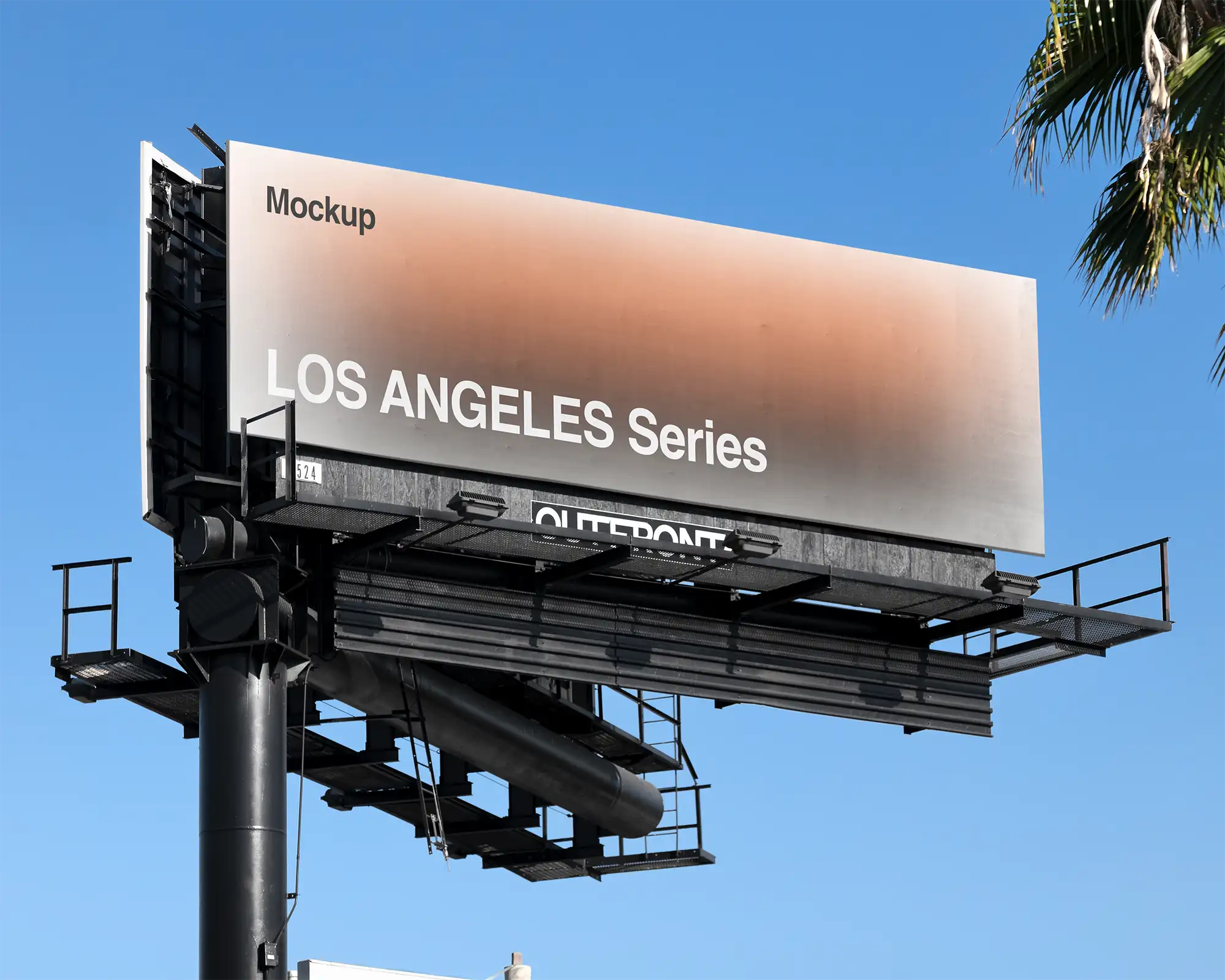 Billboard mockup in Hollywood in Los Angeles, California