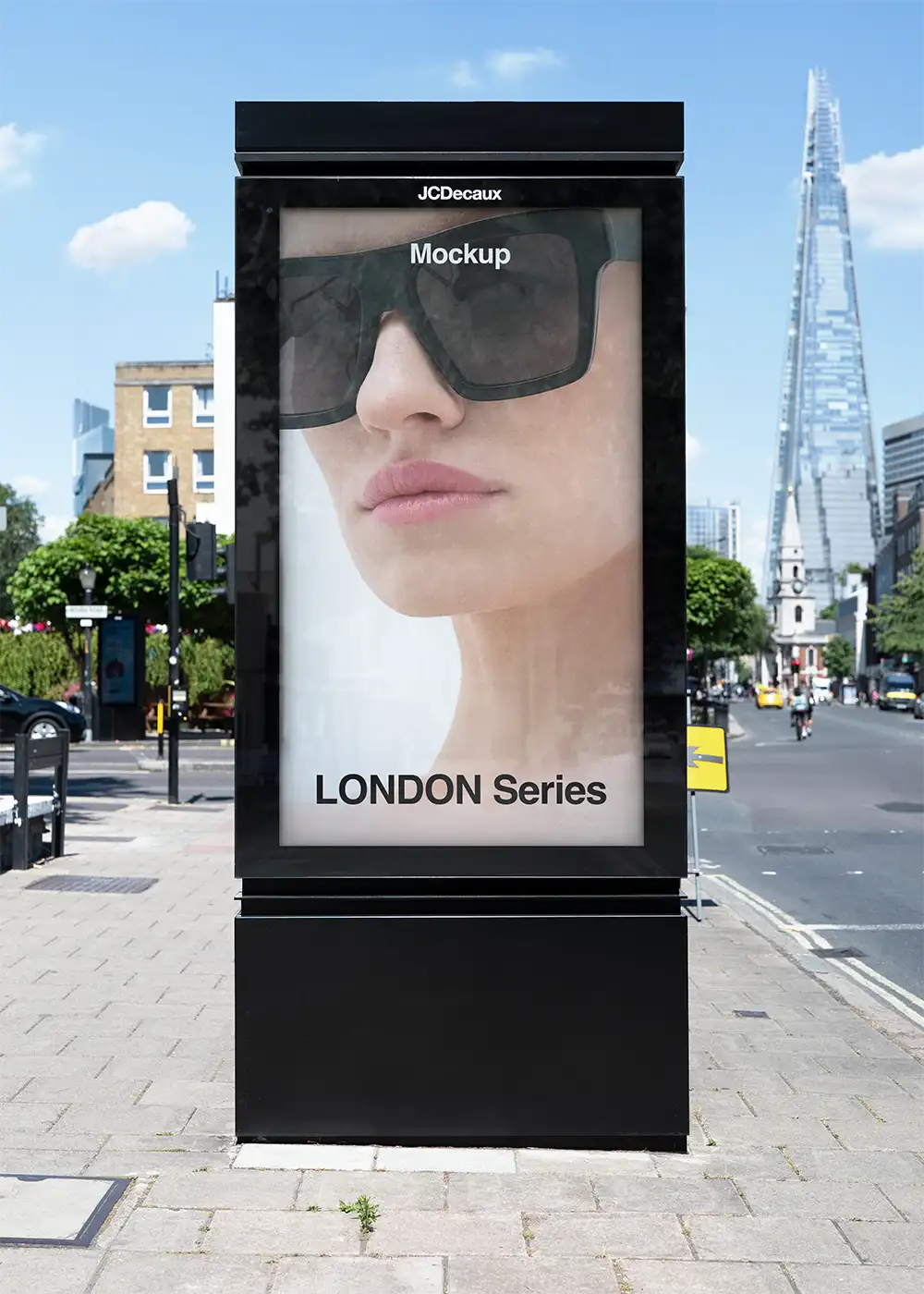 Billboard mockup in London. © 2026 BRANDACLE MOCKUPS. No unauthorized reproduction. No AI training allowed. No generative AI modification or derivative works permitted. 