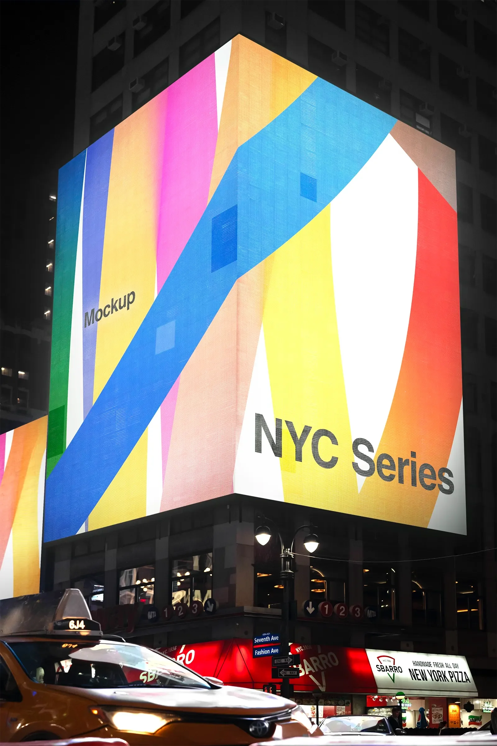 Times Square Billboard mockup in New York, United States