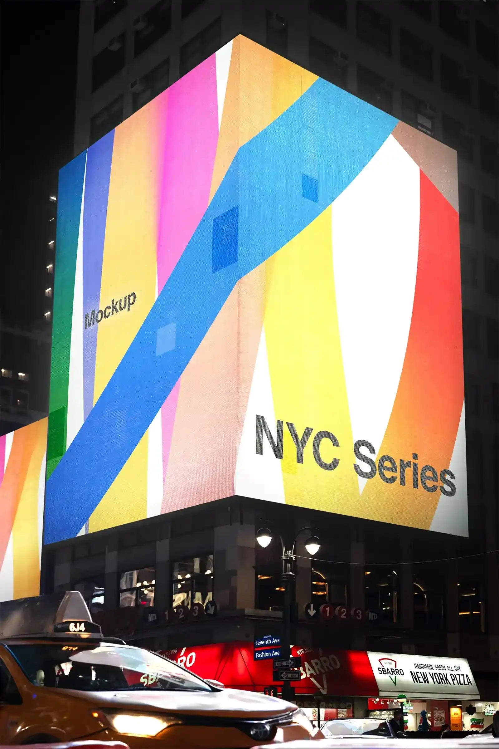 Times Square Billboard mockup in New York, United States