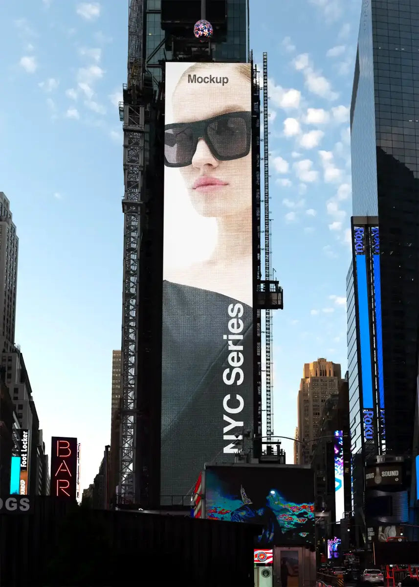 Times Square Billboard Mockup, New York, USA | US23NY0914