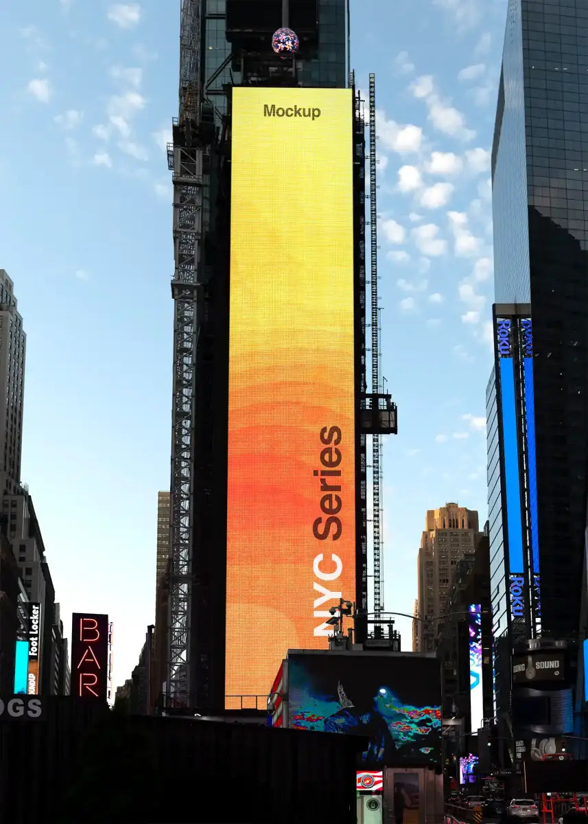 Times Square Billboard Mockup, New York, USA | US23NY0914