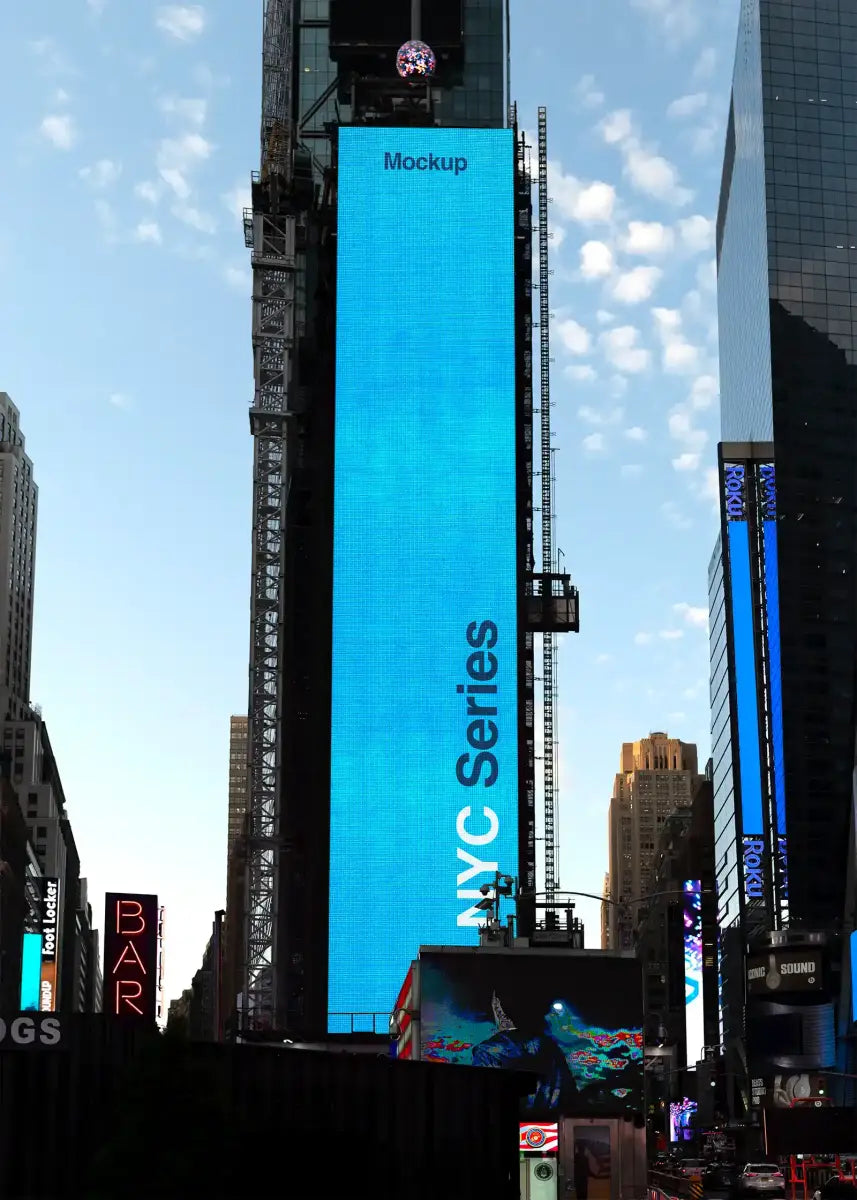 Times Square Billboard Mockup, New York, USA | US23NY0914