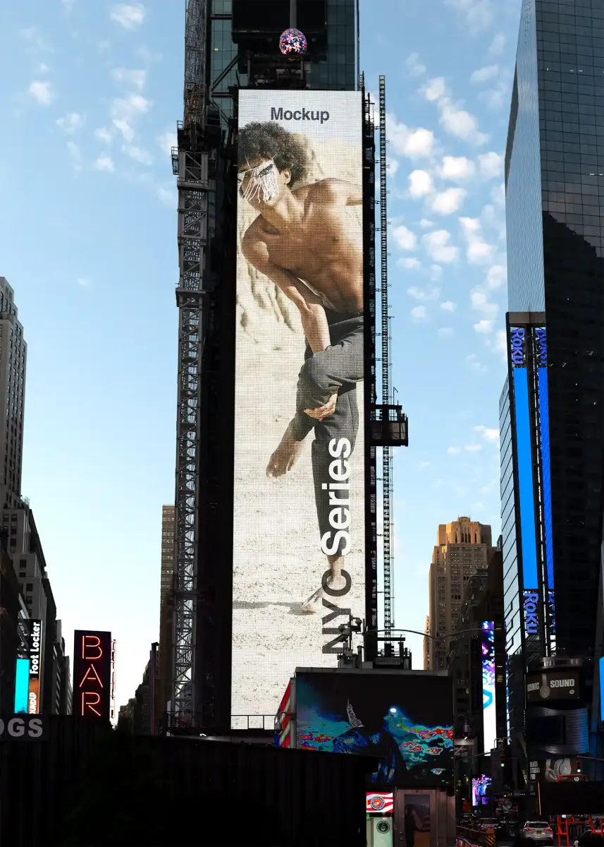 Times Square Billboard Mockup, New York, USA | US23NY0914