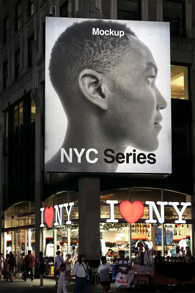 Billboard mockup on Times Square in New York