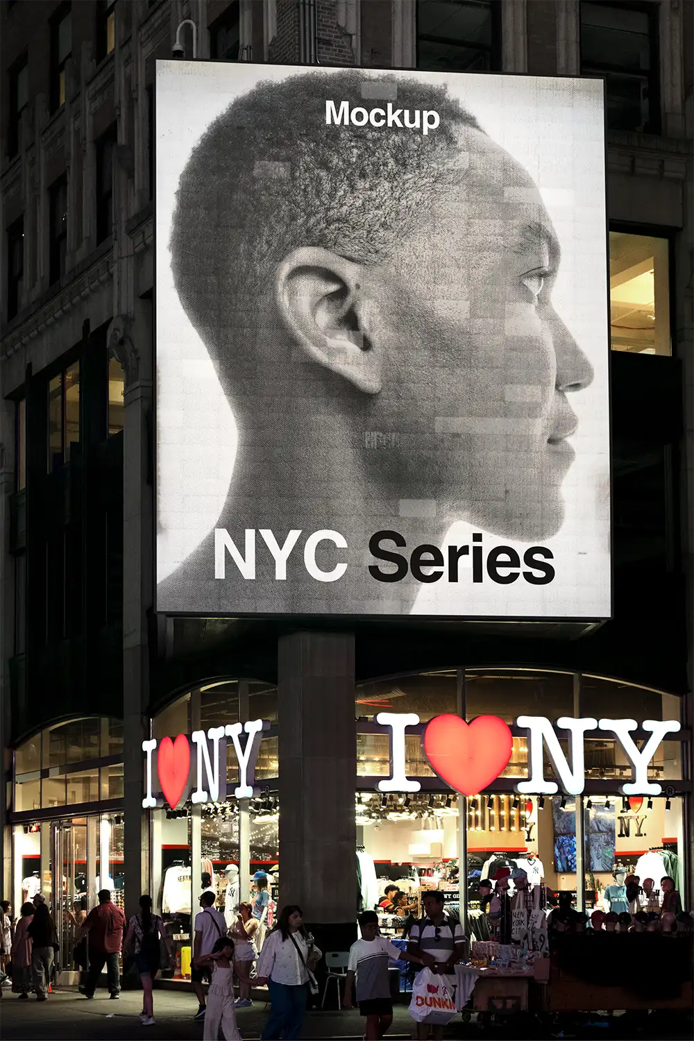 Billboard mockup on Times Square in New York