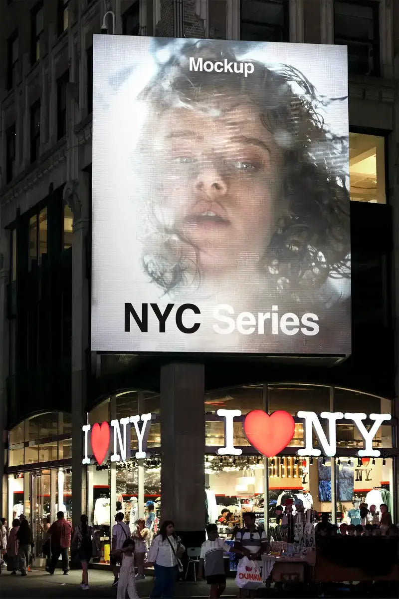 Billboard mockup on Times Square in New York