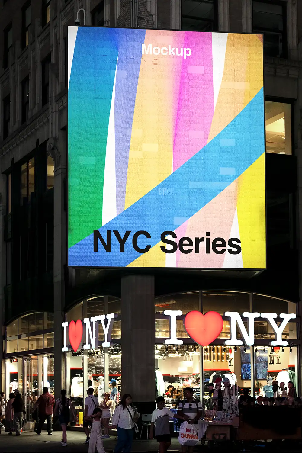 Billboard mockup on Times Square in New York
