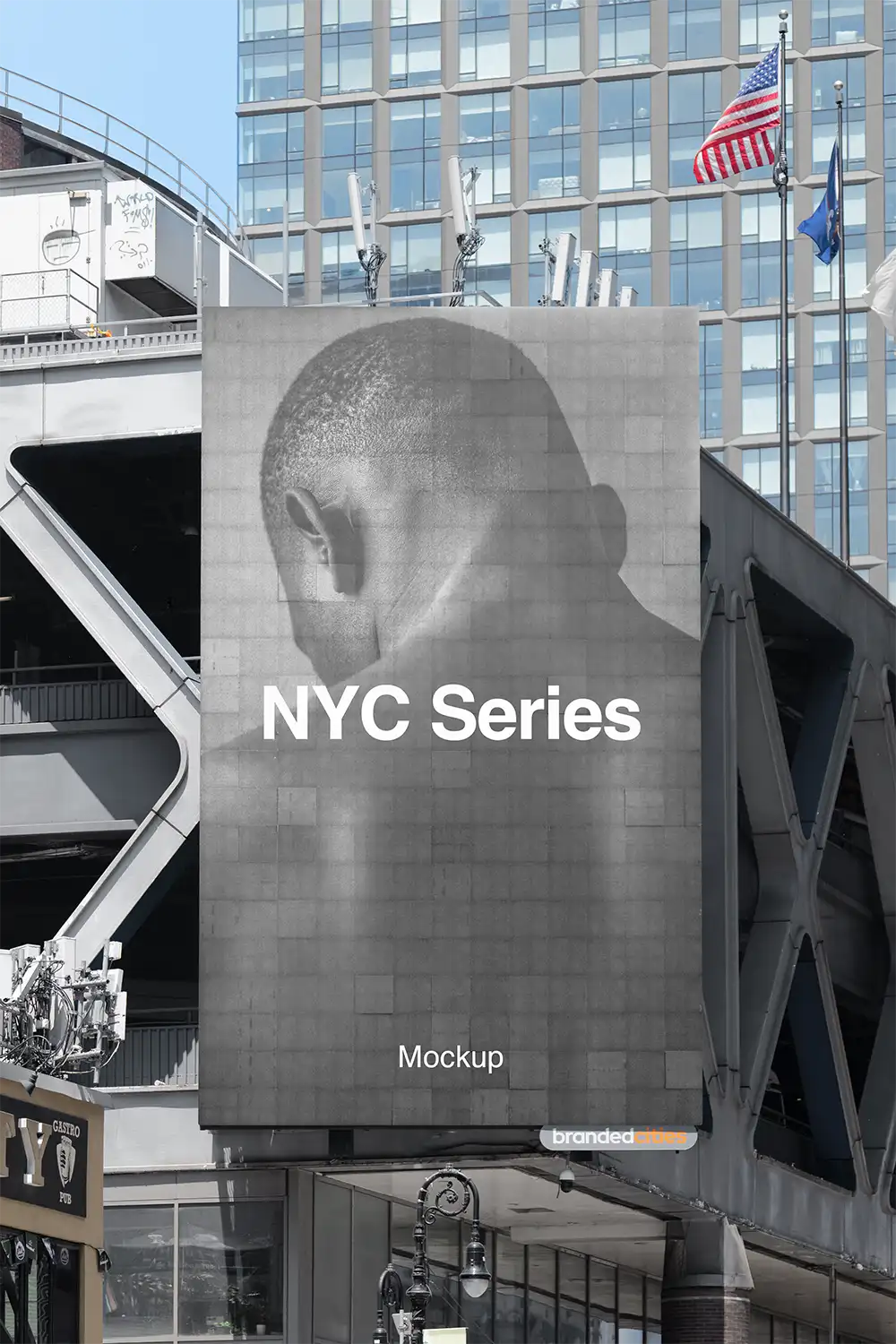 Billboard mockup on Times Square in New York