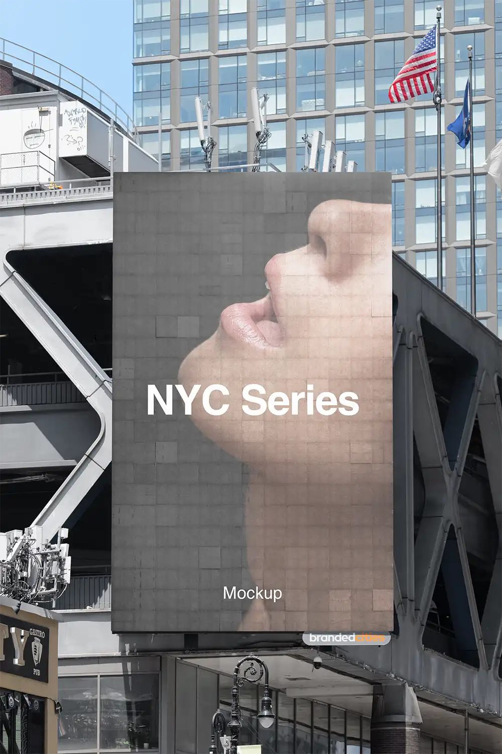 Billboard mockup on Times Square in New York