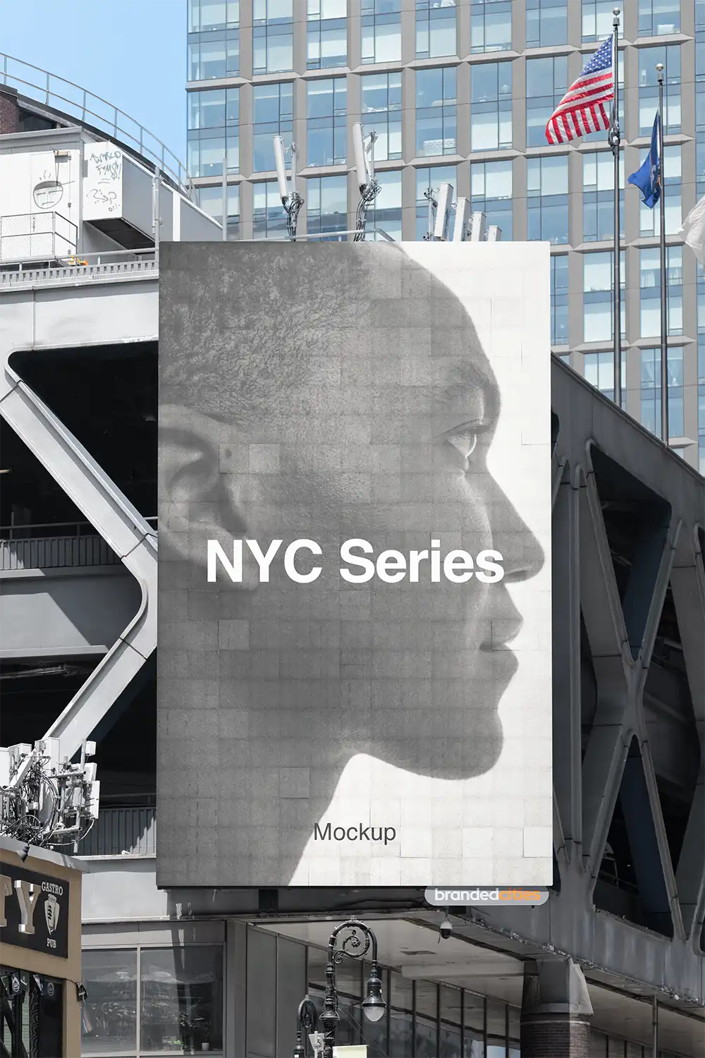 Billboard mockup on Times Square in New York