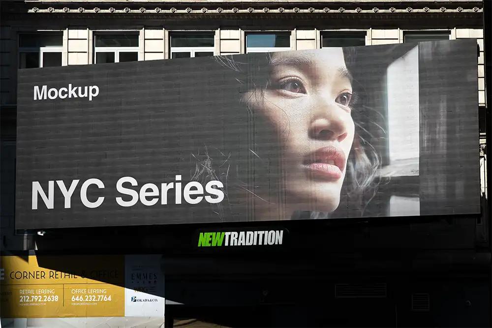Billboard mockup on Times Square, New York