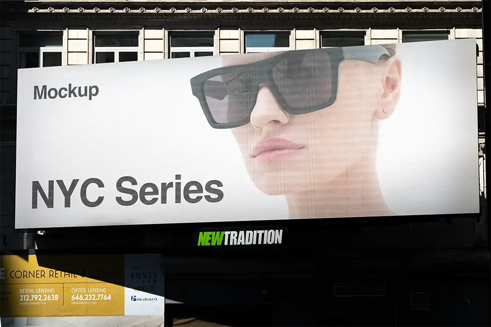 Billboard mockup on Times Square, New York